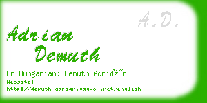 adrian demuth business card